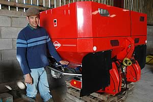 Charlie Jones and his Kuhn spreader.