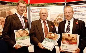 Chris Brown of ASDA, Jeff Rooker, and Richard Longthorp