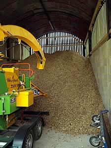 Woodchip store