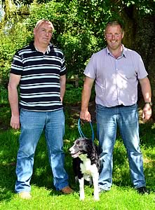 Jim Fraser and Shaun Richards with &ldquo;Dot&rdquo;