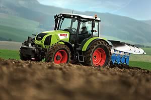 Claas ploughing