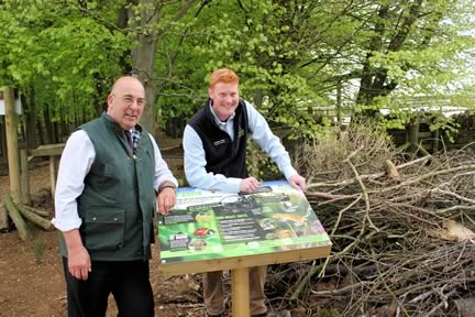 Alastair Blant (right) and David Neale in the Bug Zone at the Cotswold Farm Park