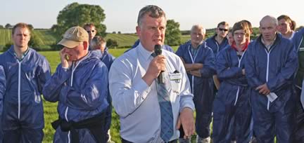 Sam Chesney hosts a walk for suckler herd owners on his Ards Peninsula farm closer to Scotland than to most of NI